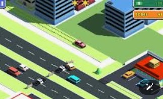 Escape Road gameplay showing a car chase scene